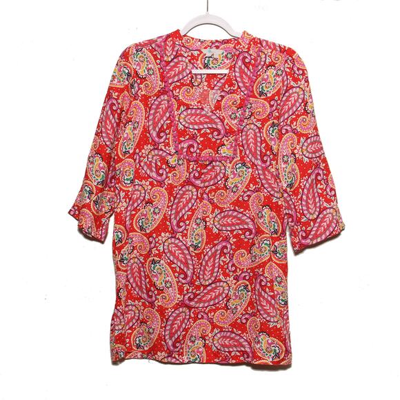 Boden Paisley 100% Linen Tunic Dress Size 6 - Picture 1 of 8